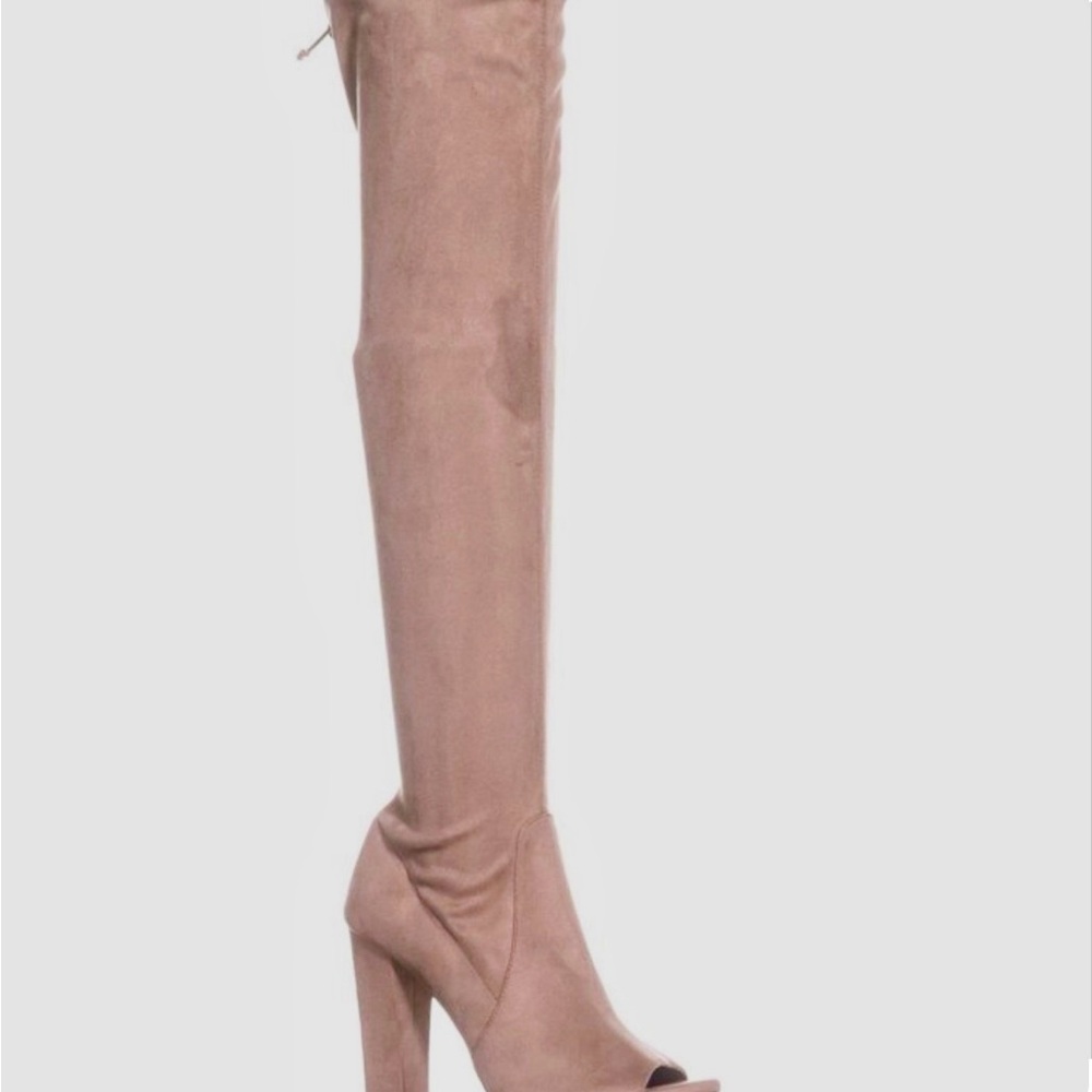 Carlos Santana Peep Toe Over the Knee Boots Size 7 - Picture 10 of 13
